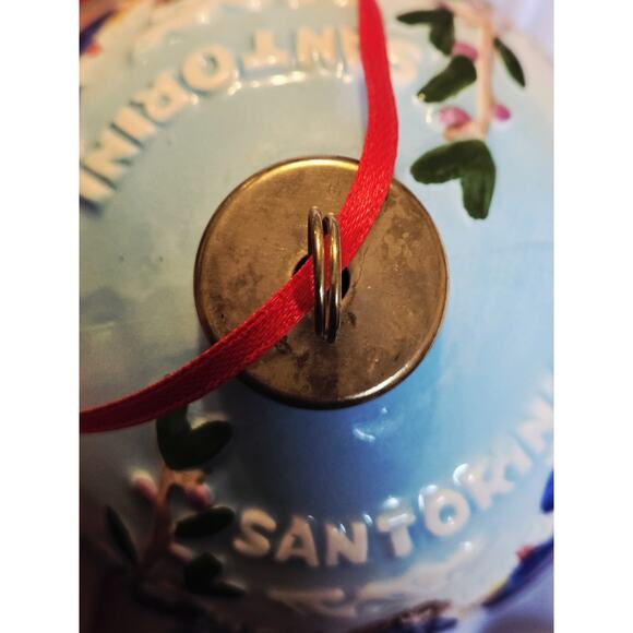 Santorini Talavera Pottery Christmas Ornament Beaded Mediterranean Decor Gift - Picture 4 of 4